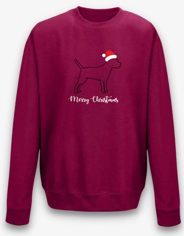 Border Terrier Outline Christmas Jumper - Pooch-