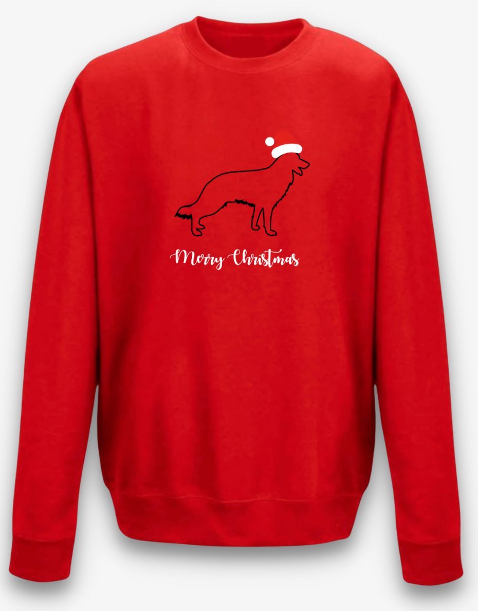 German Shepherd Outline Christmas Jumper with Free UK Delivery from Pooch where dog lovers shop