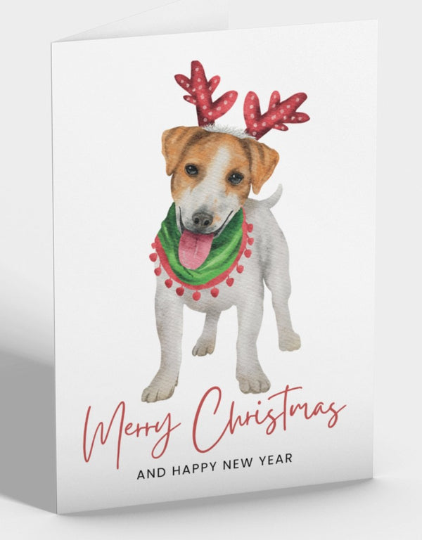 Jack Russell Christmas Greetings Card - Pooch-JRC-3985