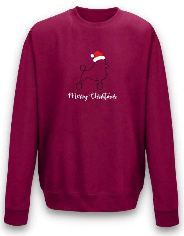 Poodle Outline Christmas Jumper - Pooch-