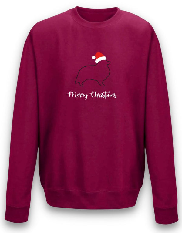 Sheltie Outline Christmas Jumper - Pooch-